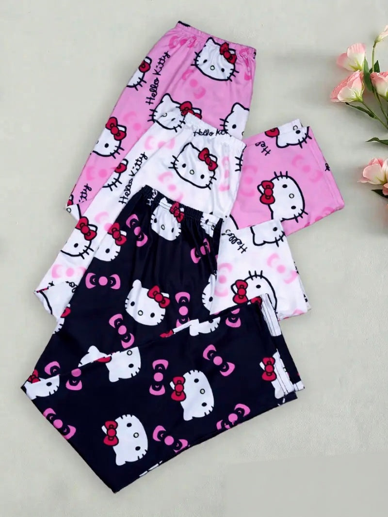 3 Pcs Sanrio Hello Kitty Women's Pajama Pants