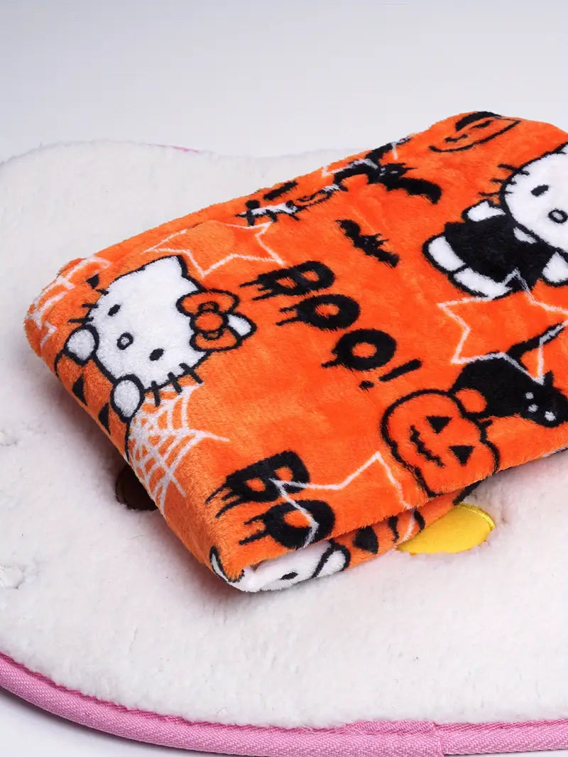 Hello Kitty - Halloween Cartoon Print (Bats, Pumpkins, Spiders) Pajama