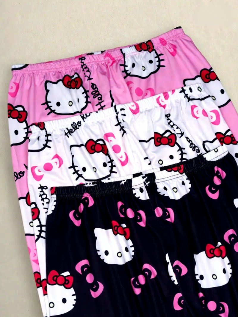 3 Pcs Sanrio Hello Kitty Women's Pajama Pants