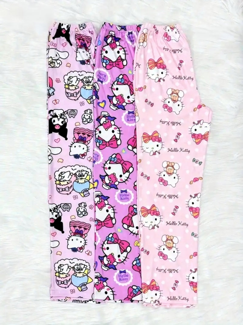 3 Pcs Sanrio Hello Kitty Pajama Pants