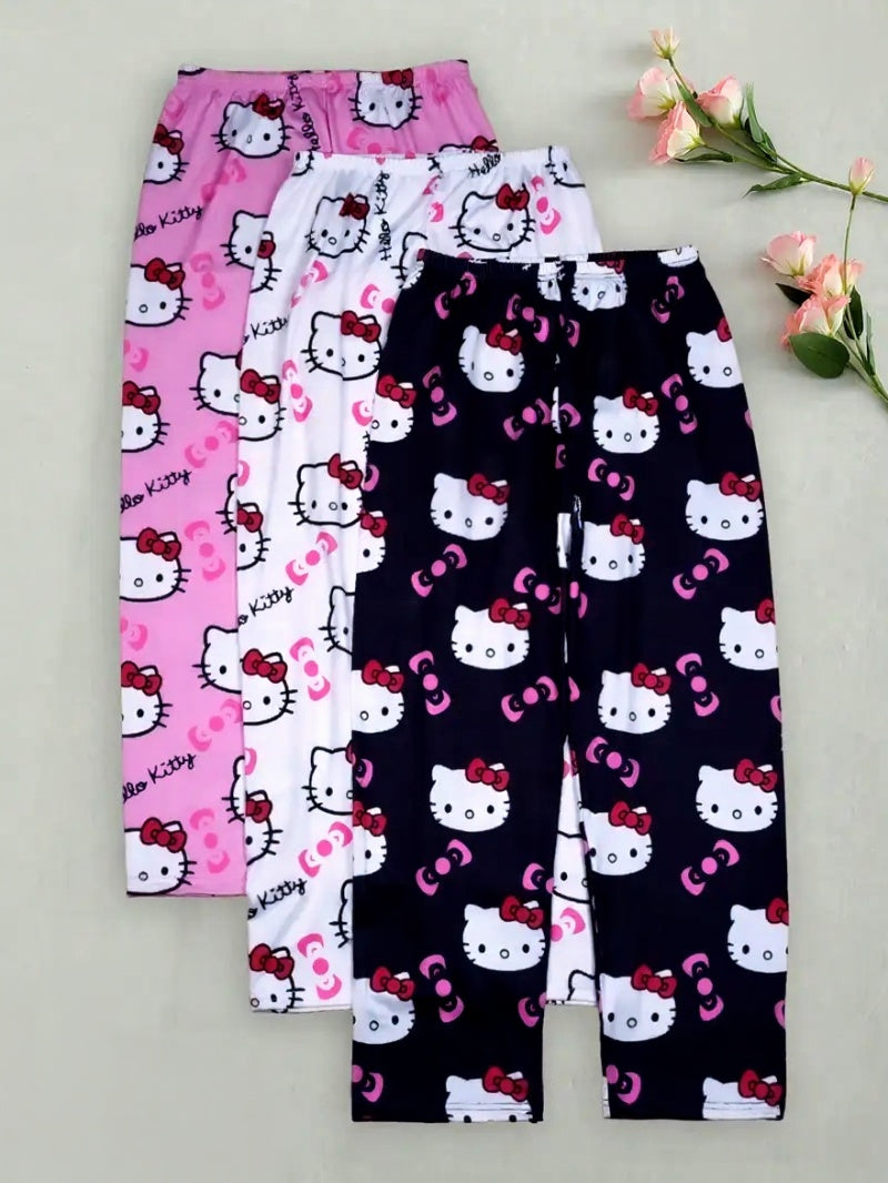 3 Pcs Sanrio Hello Kitty Women's Pajama Pants