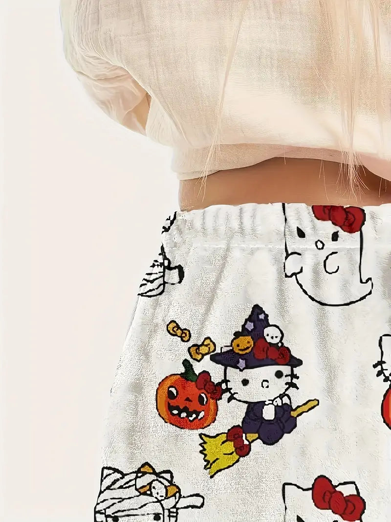 Hello Kitty Flannel Soft Pajama Pants - For Halloween & Christmas
