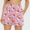 Women's Fluffy Pink Hello Kitty Pajama Shorts