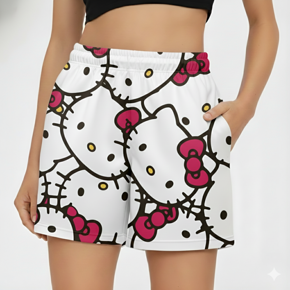 Hello Kitty Plain White Shorts