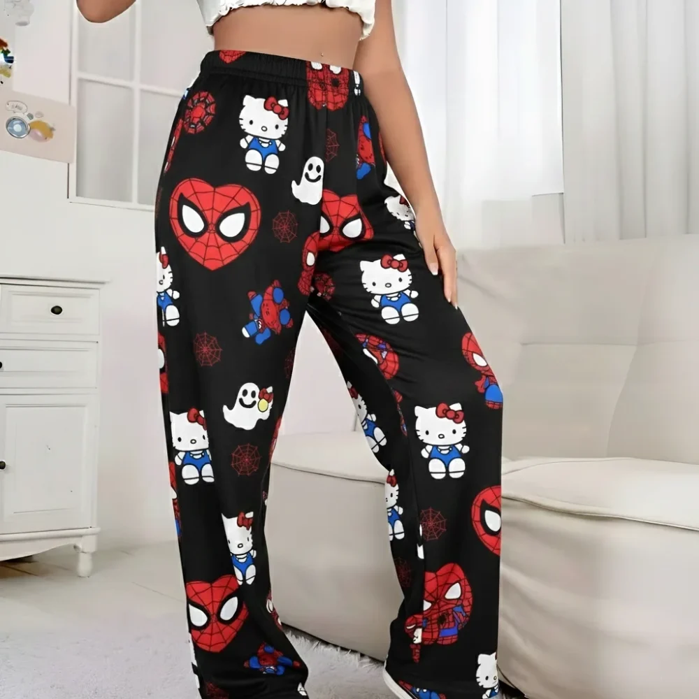 Hello Kitty Black Spiderman Nightwear Pajama