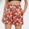 Hello Kitty Red Carnival Print Shorts