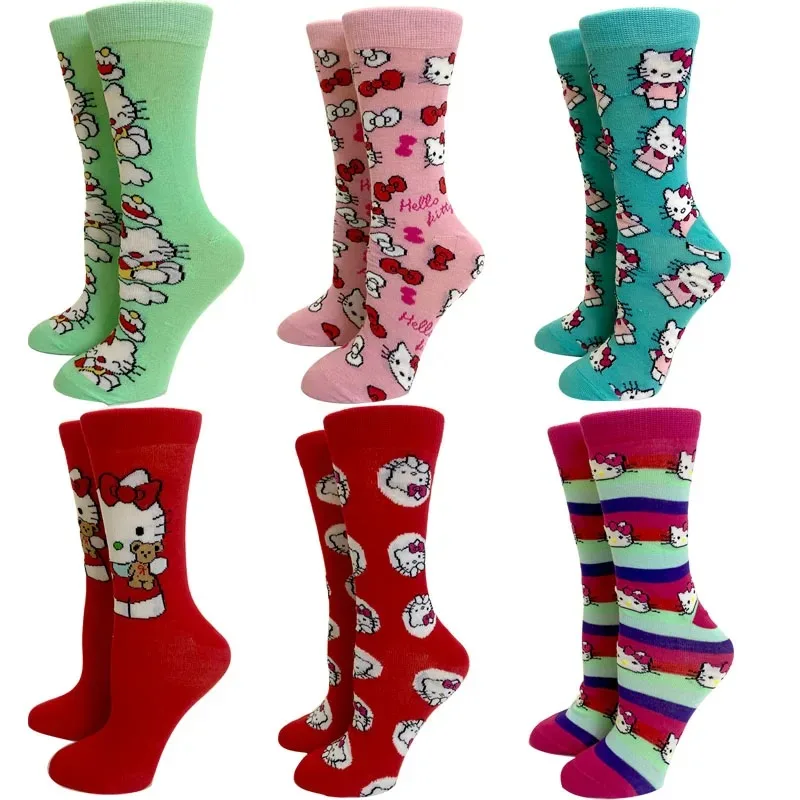 Hello Kitty Red & White Ankle Socks 6-Pack