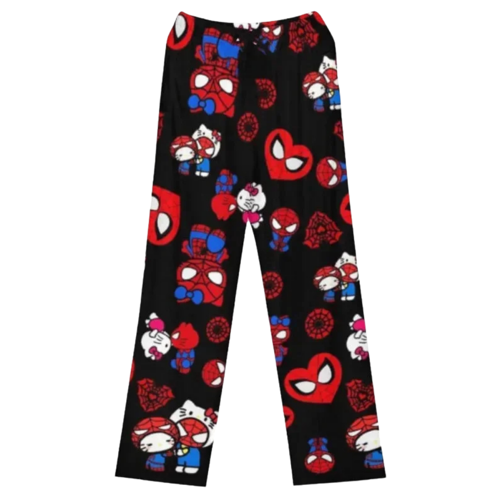 Hello Kitty Black Spiderman Nightwear Pajama