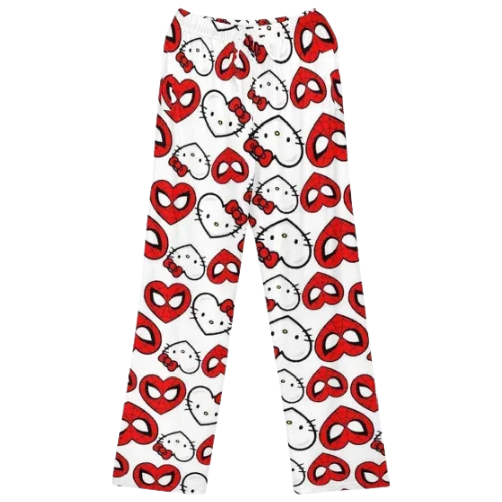 Hello Kitty White Spiderman Heart Pajama